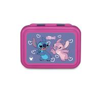 Seven Portamerenda Lilo & Stitch, Lilla, 850 ml, Resistente al calore, Divisorio interno, Lavabile in lavastoviglie, Base in acciaio, Scuola, Sport, Viaggio, Bambino, Bambina