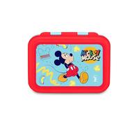 Seven Portamerenda Mickey Mouse, Azzurro, 850 ml, Resistente al calore, Divisorio interno, Lavabile in lavastoviglie, Base in acciaio, Scuola, Sport, Viaggio, Bambino, Bambina
