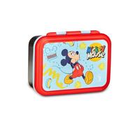 Seven Portamerenda Mickey Mouse, Azzurro, 850 ml, Resistente al calore, Divisorio interno, Lavabile in lavastoviglie, Base in acciaio, Scuola, Sport, Viaggio, Bambino, Bambina