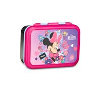 Seven Portamerenda Minnie, Rosa, 850 ml, Resistente al calore, Divisorio interno, Lavabile in lavastoviglie, Base in acciaio, Scuola, Sport, Viaggio, Bambina