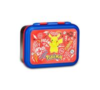 Seven Portamerenda Pokemon, Rosso, 850 ml, Resistente al calore, Divisorio interno, Lavabile in lavastoviglie, Base in acciaio, Scuola, Sport, Viaggio, Bambino, Bambina