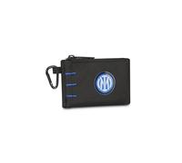 Seven Portamonete Inter con Moschettone e Chiusura con Zip, 13 x 8,5 x 1 cm, in Poliestere, Tirazip Personalizzato, Compatto per Monete e Piccoli Oggetti, da Agganciare a Zaino o Borsa, Idea Regalo