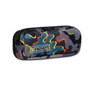 ASTUCCIO bustina PORTAPENNE DOPPIO con organizer DYE ON con zip CAMO seven PENCI