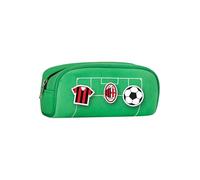 Seven Portapenne Scuola con Patch Milan, Verde, Accessori Scuola, Accessori Zaino, Per bambini e ragazzi, Tempo libero, Idea regalo tifoso
