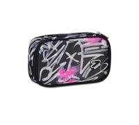 Seven Portapenne Scuola Round Plus Big, Nero Fucsia, Con Organizzazione Interna Per Penne e Matite, Accessori Zaino Scuola, Scuola Media e Superiore, Ragazza