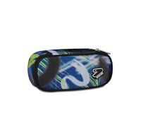 Seven Astuccio portapenne Round Plus – Ovale Blu, con elastici e tasca – Scuola media e superiore