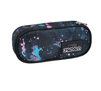 Seven Portapenne Scuola Round Plus, Blu, ISCHOOLPACK, Bustina Ovale Con Tasca Interna ed Elastici Porta Penne, Accessori Zaino, Elementari, Medie, Superiori, Ragazzo, Ragazza
