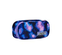 Seven Portapenne Scuola Round Plus, Blu, Purple Spot, Bustina Ovale Con Tasca Interna ed Elastici Porta Penne, Accessori Zaino, Elementari, Medie, Superiori, Bambina Ragazza