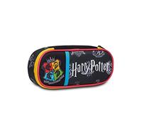 Seven Portapenne Scuola Round Plus Harry Potter, Nero, The Magical Creatures, Bustina Ovale con Elastici Porta Penne e Taschino Interno, Accessori Zaino, Scuola