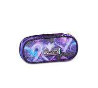 Seven Portapenne Scuola Round Plus LOVEPASS, Viola, Astuccio ovale, Taschino interno con zip, Passanti elastici portapenne, Accessori Zaino, Bambina, Ragazza, Scuola media e superiore