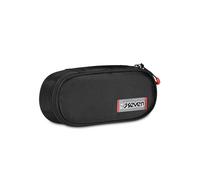 Seven Portapenne Scuola Round Plus, Nero, Freethink, Bustina Ovale Con Tasca Interna ed Elastici Porta Penne, Accessori Zaino, Elementari, Medie, Superiori, Ragazzo Ragazza