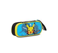 Seven Portapenne Scuola Round Plus Pokemon, Blu, Bustina Ovale con Elastici Porta Penne e Taschino Interno, Accessori Zaino, Scuola