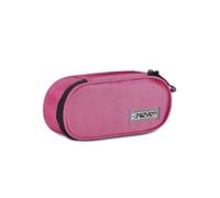 Seven Portapenne Scuola Round Plus, Rosa, Freethink, Bustina Ovale Con Tasca Interna ed Elastici Porta Penne, Accessori Zaino, Elementari, Medie, Superiori, Ragazzo Ragazza