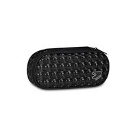 Seven Portapenne Scuola Round Plus SHADE TECH, Nero, Astuccio con passanti elastici portapenne, Taschino Interno con zip, Accessori Zaino, Scuola media e superiore, Bambini, Ragazzi
