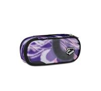 Seven Portapenne Scuola Round Plus, Viola Nero, Astuccio Ovale Con Elastici e Tasca Per Penne, Matite e Accessori, Astuccio Zaino Scuola, Scuola Media e Superiore, Ragazza