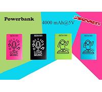 Seven PowerBank Colore Rosa, Nero, Verde e Blu 4000 mAh@5V