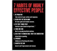 Seven Productive Routines Poster Life Skills | Improve time management and interpersonal relationships daily(Unframed,08x12inch(20x30cm))