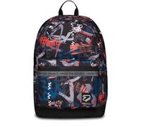 Seven Zaino Scuola PRO XXL, Grigio e Rosso - Zaino Doppio Scomparto - Tasca Porta Borraccia, Tasche Laterali - Tasca Porta PC - Zaino Ragazzo con Auricolari Wireless