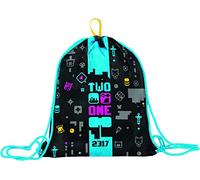 SEVEN S. P. A. Sacca TWO PLAYER ONE CONSOLE, Easy Bag, Nero, Scuola & Tempo Libero