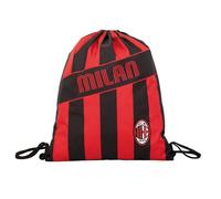 Seven - Sacca Zaino -A.C. MILAN Calcio, Nero Rosso - Zaino con Chiusura Coulisse - Sacca EASY BAG Sport - Zaino Sport Bambino