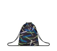 Seven Sacca Zaino Scuola The Double, Sideglass, Nero, Sakky Bag Monosomparto Con Coulisse, Tempo libero, Ragazzo