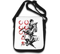 Seven Samurai Red Banner e Samurai Sketch Art Borsa a tracolla bianca