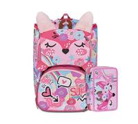 Seven School Pack Zaino + Astuccio Sj Gang Nuova Collezione Zaini Per Ragazze E Ragazzi (PinkHugs)