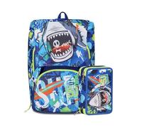 Seven School Pack Zaino + Astuccio Sj Gang Nuova Collezione Zaini Per Ragazze E Ragazzi (Shark story)