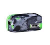 Seven Scuola Bustina Doppia, Grigio, Tasca Interna e Tasca Laterale con Passanti Elastici Portapenne, Accessori Zaino, Scuola Elementare e Media, Bambino e Ragazzo