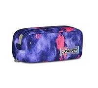 Seven Scuola Bustina Doppia, Viola, Tasca Interna e Tasca Laterale con Passanti Elastici Portapenne, Accessori Zaino, Scuola Elementare e Media, Bambina e Ragazza