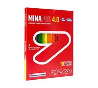 Seven Set Matite Colorate - Scatola da 18 pz - Confezione Pastelli Scuola, Ufficio - MINA 4.0 - Spazio Etichetta Nome