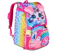 Seven Sj Cat&Air Ast Zaino estensibile Big per scuola elementare 27x39x16cm