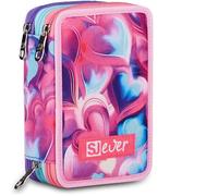 SJ GANG STYLE JAM GANG Astuccio Scuola 3 Zip, Sj Ever Pink Beat, Rosa, Triplo Scomparto, Portapenne Attrezzato, 45 pezzi, Accessori Zaino, Scuola elementare, Bambina