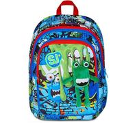 SJ GANG STYLE JAM GANG Zaino Scuola Advanced, Multicolore, Doppio Scomparto e Tasca per Borraccia, 29 L, Zaino Scuola Elementare, Zaino Bambino