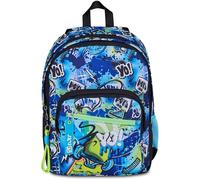 SJ GANG STYLE JAM GANG Zaino Scuola Doppio Scomparto, Sj Ever Cloudy Blue, Azzurro, 31 L, Con Tasca Porta Borraccia e Charm Staccabile, Elementari, Bambino