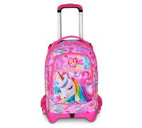 Seven SJ Gang Zaino scuola trolley jack 3 ruote 3WD staccabile - FLYUNICORN GIRL