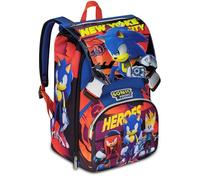 Seven Sonic Zaino Doppio Scomparto Estensibile, Blu, Maxi Capienza, Schienale Preformato, Bambino, Scuola Elementare