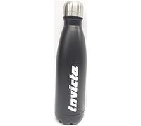 SEVEN SPA Invicta Borraccia Bottle Plain Logo - Acciaio Inox 304 Interno ED Esterno, Freddo 24 Ore,Caldo 12 Ore,Tenuta STAGNA,Senza BPA Colore Nero Opaco