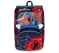 Seven Spiderman Zaino Doppio Scomparto Estensibile, Blu, Maxi Capienza, Schienale Preformato, Bambino, Scuola Elementare