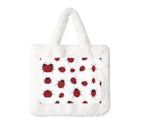 Seven Star Ladybird - Borsa a mano in peluche da donna, perfetta per chiavi, rossetto, ecc. Regalo ideale per Natale, San Valentino