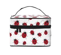 Seven Star Ladybird - Borsa cosmetica portatile impermeabile di grande capacità, 23 x 17 x 16 cm, per viaggi, sport all'aria aperta, regalo per matrimoni, Nero , Taglia unica