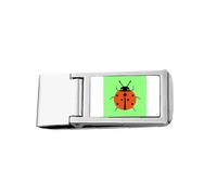 Seven Star Ladybug Animated Pest Insect Slim Money Clip in Acciaio Holder Pocket Wallet