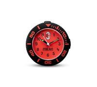 Seven Sveglia analogica A.C. MILAN al quarzo con movimento continuo, Prodotto ufficiale, Calcio, Idea regalo bambini e adulti