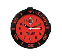 Seven Sveglia analogica A.C. MILAN al quarzo con movimento continuo, Prodotto ufficiale, Calcio, Idea regalo bambini e adulti