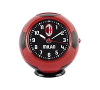 Seven Sveglia pallone da calcio A.C.MILAN al quarzo con movimento continuo, Prodotto ufficiale, Calcio, Idea regalo bambini e adulti