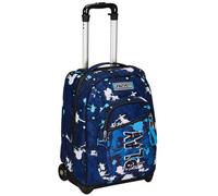 Seven Trolley Fisso, SpottyBlue, Blu, 2 in 1, Doppio Uso, Trolley e Zaino, Zaino Scuola Viaggio, Bambino Ragazzo