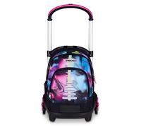 Seven Trolley Scuola Flex 3 Ruote, Fucsia, Zaino Con Carrello Sganciabile Da 31 Litri, Con Tasca PC, Tasca Borraccia, Multiuso, Maneggevole e Confortevole, Scuole Medie e Superiori, Ragazza