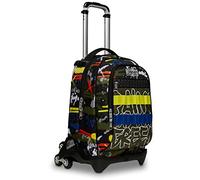 TROLLEY SCUOLA SEVEN JACK 3 RUOTE FLUO BELTS ZAINO STACCABILE CON 3 RUOTE