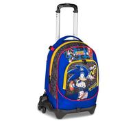 Seven Trolley Jack Scuola Sonic, Blu, 36 L, 3 Ruote, Doppio Scomparto, Crossover System, Doppio Utilizzo, Uso Zaino, Tasca portaborraccia, Scuola elementare e media, Bambini e ragazzi, Viaggi
