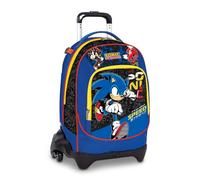 Seven Trolley Jack Scuola Sonic, Blu, 36 L, 3 Ruote, Doppio Scomparto, Crossover System, Doppio Utilizzo, Uso Zaino, Tasca portaborraccia, Scuola elementare e media, Bambini e ragazzi, Viaggi